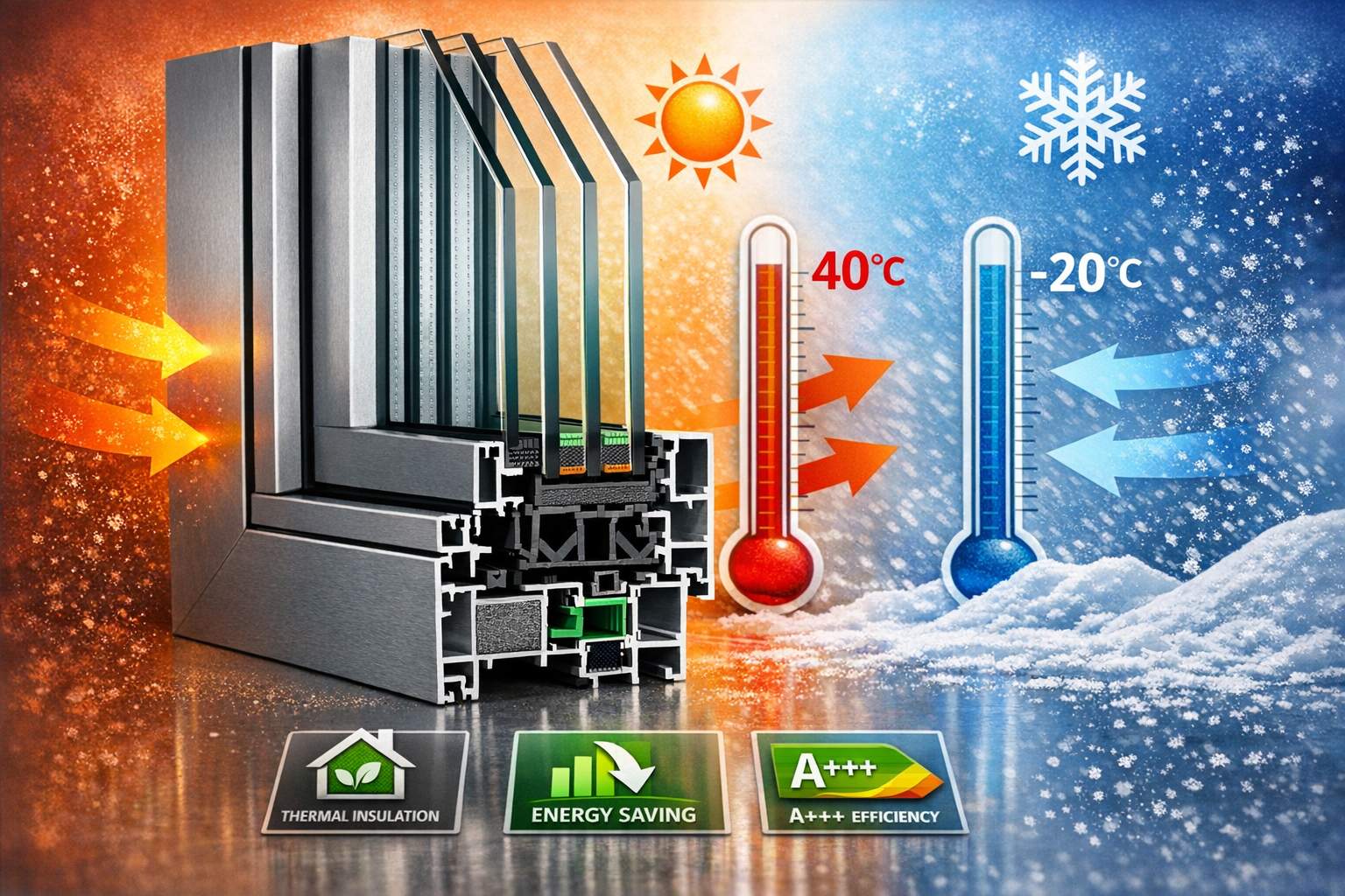 Συντελεστής θερμοπερατότητάς Uf πλαισίου (προφίλ) αλουμινίου