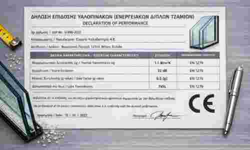 Δήλωση επίδοσης υαλοπινάκων – τζαμιών