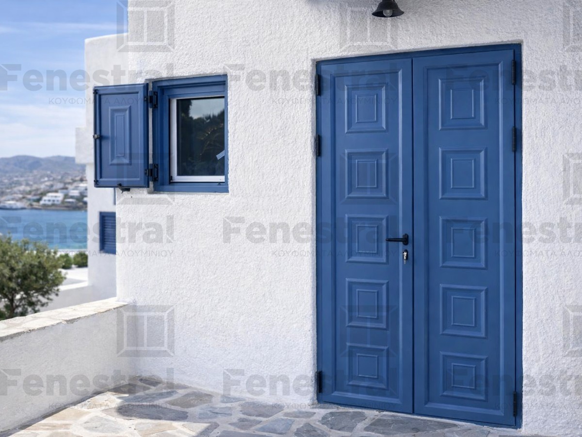 παντζουρια αλουμινιου με ταμπλαδες με σχεδια