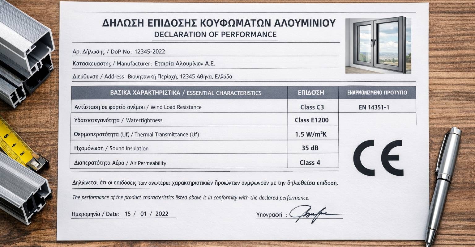 Τι παραστατικά πρέπει να σας παραδώσει ο κατασκευαστής κουφωμάτων μετά την τοποθέτηση;